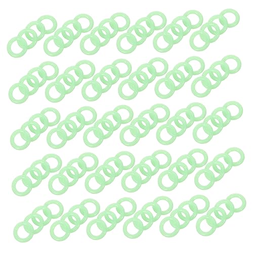 TOGEVAL 150 Stück Camping Zelt Hering Warnring Leuchtender Zeltnagel Ring Nacht Warnung Outdoor Zelthering Zubehör für Erdnägel und Zeltstangen von TOGEVAL