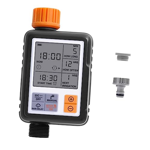 TOGEVAL 1Satz Automatischer Bewässerungswassertimer mit Großem LCD Display Intelligente Gartenbewässerung für Streu und Tropfsysteme ohne Batterie für Balkon und Garten TOGEVAL 1Satz Automatischer Bewässerungswassertimer mit Großem LCD Display Intelligente Gartenbewässerung für Streu und Tropfsysteme ohne Batterie für Balkon und Garten von TOGEVAL