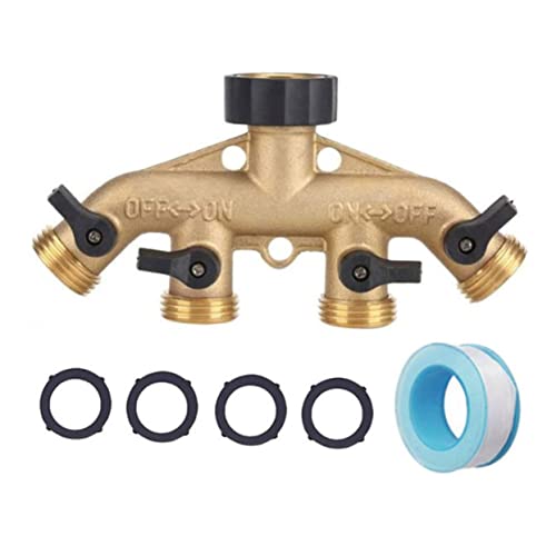 TOGEVAL 1Satz Wasserhahnadapter Messing Langlebiger Schlauchverteiler für Waschmaschinen und Gartenschläuche und Installieren für Wasserhähne TOGEVAL 1Satz Wasserhahnadapter Messing Langlebiger Schlauchverteiler für Waschmaschinen und Gartenschläuche und Installieren für Wasserhähne von TOGEVAL
