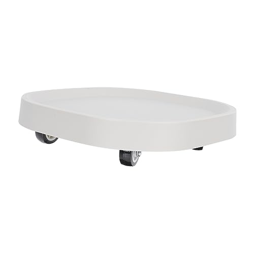 TOGEVAL Blumentopf Tablett mit Rollen Bewegliches Ablagetablett Pflanzerständer für Drinnen und Draußen 1 Stück Universelles Design Robust und Langlebig von TOGEVAL