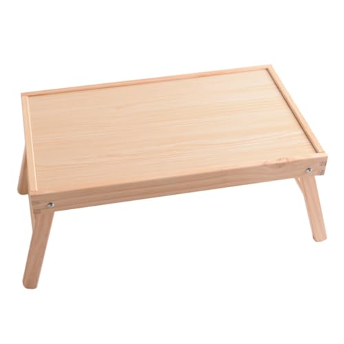 TOGEVAL 1stk Tisch Zum Frühstück Im Bett Laptoptisch Aus Holz Bettschreibtisch Aus Holz Tragbarer Serviertisch Klappbarer Bettschreibtisch Hölzern von TOGEVAL