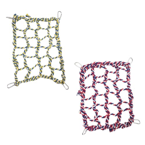 TOGEVAL 2 STÜCK Buntes Kletternetz Hängematte für Kleintiere Hamster Eichhörnchen Papagei aus Robustem Langlebigem Material Gemütlicher Ruhe und Spielplatz Geeignet für Kletterfreudige TOGEVAL 2 STÜCK Buntes Kletternetz Hängematte für Kleintiere Hamster Eichhörnchen Papagei aus Robustem Langlebigem Material Gemütlicher Ruhe und Spielplatz Geeignet für Kletterfreudige von TOGEVAL