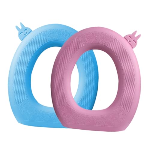 TOGEVAL 2 STÜCK Eva Wc Sitzpolster Waschbar Toilettensitzauflage Hautfreundlich Komfortabel Für Jahreszeiten Rosa Blau von TOGEVAL