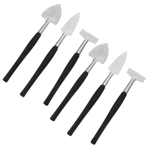 TOGEVAL 2 Sätze Mini Gartenwerkzeug Set Metall Gartenschaufel Rechen Grabegabel Ergonomisch Handlich Für Innen Bonsai Sukkulenten Bodenlockerung Weeding Digging Tools von TOGEVAL