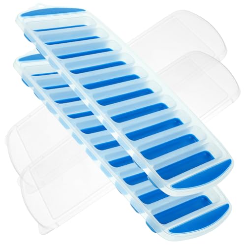 TOGEVAL 2 Sätze Silikon Eiswürfelformen mit Deckel Streifenform Mehrfach-grid Eiswürfelbehälter für Gefrierschrank Stapelbare Eiswürfelmaker Trays für Getränke Milch Obst Bpa-frei TOGEVAL 2 Sätze Silikon Eiswürfelformen mit Deckel Streifenform Mehrfach-grid Eiswürfelbehälter für Gefrierschrank Stapelbare Eiswürfelmaker Trays für Getränke Milch Obst Bpa-frei von TOGEVAL