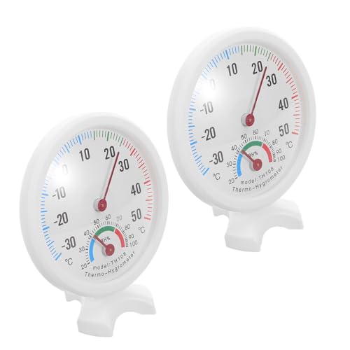 TOGEVAL 2 Stück Analoges Thermometer Hygrometer Mini Temperatur Luftfeuchtigkeitsmesser für Kühlschrank Luftbefeuchter Reptil Terrarium Präzise Temperatur und Feuchtigkeitsanzeige TOGEVAL 2 Stück Analoges Thermometer Hygrometer Mini Temperatur Luftfeuchtigkeitsmesser für Kühlschrank Luftbefeuchter Reptil Terrarium Präzise Temperatur und Feuchtigkeitsanzeige von TOGEVAL