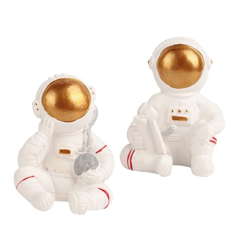 TOGEVAL 2 Stück Astronauten Haken Selbstklebend Wandhaken Kreative Steckdosenhalterung Küchenorganisation Für Schlüssel Kabel Power Plug Aufbewahrung von TOGEVAL