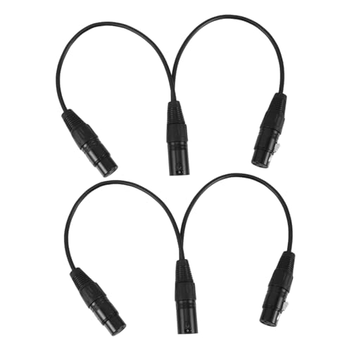 TOGEVAL 2 Stück Audio Kabel Kabel Stecker Auf Buchse Symmetrisches Mikrofon-splitterkabel Xlr-lautsprecherkabel Symmetrisches Kopfhörerkabel Verlängerungskabel Kabelmikrofon Schwarz Kupfer von TOGEVAL