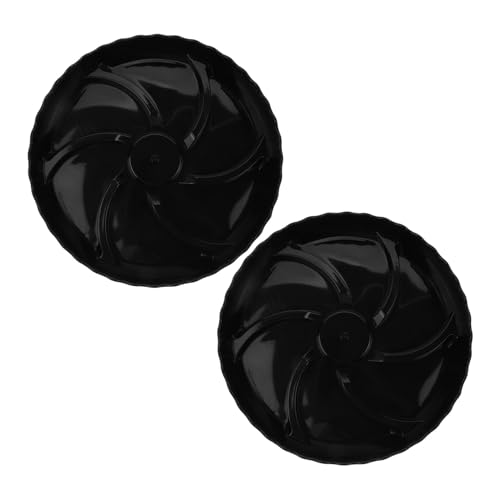 TOGEVAL 2 Stück Blumentopf Tablett Pflanzschale Entleeren Eingetopft Container Pflanzenschalen Pflanzenuntersetzer Pflanzgefäße Bonsai-tablett Wasserschale Plastik Black von TOGEVAL