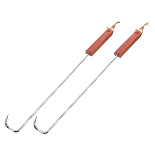 TOGEVAL 2 Stück Edelstahl Bbq Fleischgabel mit Ergonomischem Rutschfestem Griff Hitzebeständig und Bruchfest für Grill Camping Outdoor Barbecue Zubehör von TOGEVAL