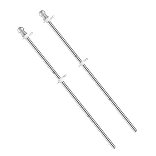 TOGEVAL 2 Stück Edelstahl Fahnenmast Rostfrei Stabiles Wetterfester Fahnenmast für Garten Balkon Robustes Glattes Design zur Sicheren Außenbeflaggung TOGEVAL 2 Stück Edelstahl Fahnenmast Rostfrei Stabiles Wetterfester Fahnenmast für Garten Balkon Robustes Glattes Design zur Sicheren Außenbeflaggung von TOGEVAL