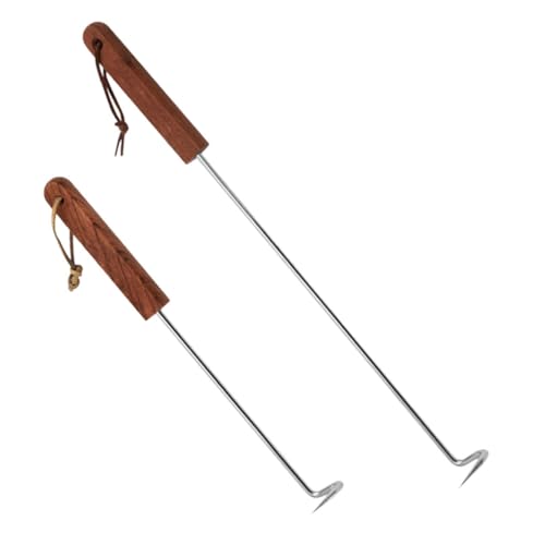 TOGEVAL 2 Stück Edelstahl Fleischhaken mit Griffigem Texturgriff Grill Flipperhaken für BBQ Camping und Fleischaufhängung Robust Sicher und Langlebig TOGEVAL 2 Stück Edelstahl Fleischhaken mit Griffigem Texturgriff Grill Flipperhaken für BBQ Camping und Fleischaufhängung Robust Sicher und Langlebig von TOGEVAL