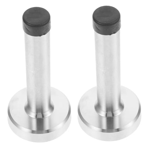 TOGEVAL 2 Stück Extra Langer Türstopper mit Geräuschdämpfender Gummispitze Wandmontage aus Gebürstetem Edelstahl Teiliges Schützt Wand und Türgriff vor Beschädigung Rutschfest und Robust von TOGEVAL