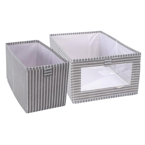 TOGEVAL 2 Stück Faltbare Aufbewahrungsbox aus Vliesstoff Leichte und Robuste Kleiderbox für Haushalt Vielseitig für Kleidung und Accessoires Platzsparend und Einfach zu Transportieren von TOGEVAL