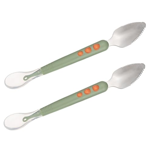 TOGEVAL 2 Stück Fütterlöffel aus Edelstahl und Multifunktionaler Fruchtbrei Löffel mit Ergonomischem Griff Leicht Sicher für Obst und Babybrei Frei für Kleinkinder TOGEVAL 2 Stück Fütterlöffel aus Edelstahl und Multifunktionaler Fruchtbrei Löffel mit Ergonomischem Griff Leicht Sicher für Obst und Babybrei Frei für Kleinkinder von TOGEVAL