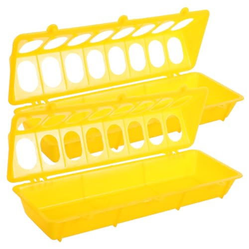 TOGEVAL 2 Stück Futter Wassertröge aus Kunststoff für Tauben und Kleinvögel rutschfeste Futterschale mit Anti verschütt Funktion Praktisches Futterbehältnis für Geflügelhaltung Gelb TOGEVAL 2 Stück Futter Wassertröge aus Kunststoff für Tauben und Kleinvögel rutschfeste Futterschale mit Anti verschütt Funktion Praktisches Futterbehältnis für Geflügelhaltung Gelb von TOGEVAL