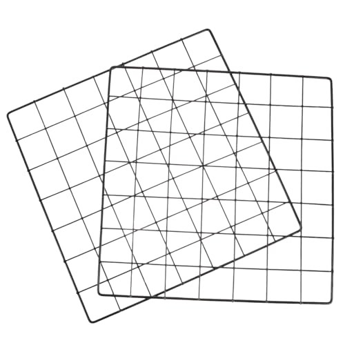 TOGEVAL 2 Stück Gitter aus Lackiertem Eisen Rostfrei Vielseitiger Wand Organizer für Fotos Postkarten Küchen Badezimmerdeko Platzsparend für Kleine Räume von TOGEVAL