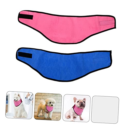 TOGEVAL 2 Stück Hundekühlhalstuch Atmungsaktives Leichtes Kühlbandana für Sommer Kühlendes Tragbares EIS Schal für Hunde mit Dichtem Fell Wasser oder Strom für Heiße Tage von TOGEVAL