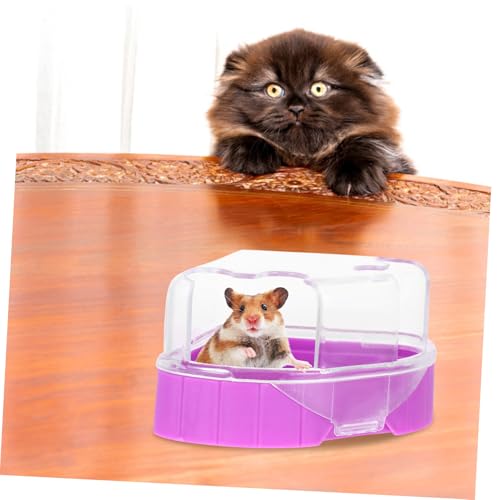 TOGEVAL 2 Stück Kleintier Badewanne Kleine Haustier Sauna Badewanne mit Schaufel für Hamster und Kaninchen Kompakt Geruchlos Praktisch zur Stressreduktion und Fellpflege Zufällige Farbe von TOGEVAL