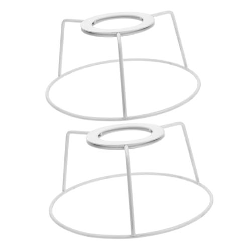 TOGEVAL 2 Stück Lampenschirm Gestell aus Robustem DIY Lampenschirmrahmen für Tischlampen Einfache Montage Vielseitig Nutzbar als Lampenschirmhalter und Lichtkäfig Adapter von TOGEVAL