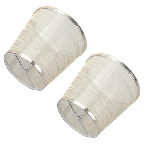TOGEVAL 2 Stück Lampenschirme Transparent Goldfarben Tischlampe Schirm Abdeckung für Steh Wandlampen Leicht zu Befestigen Kleiner Lampenschirm für Dekorative Lichtatmosphäre von TOGEVAL