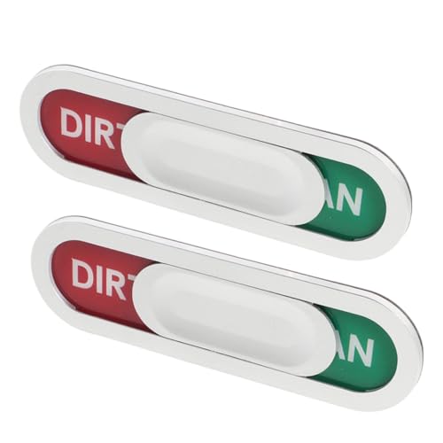 TOGEVAL 2 Stück Magnetische Spülmaschinen schilder Doppelseitig Wendbar mit Klaren Clean Dirty Anzeigen Robuste Abs acryl konstruktion Leicht Ablesbar für Küchenorganisation und von TOGEVAL