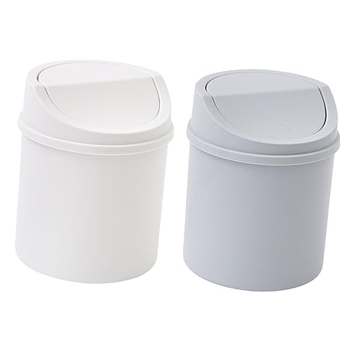 TOGEVAL 2 Stück Mini Mülleimer mit Deckel Wiederverwendbare Platzsparende Tischabfalleimer aus Kunststoff für Büro Wohnzimmer und Bad Moderne Stilvolle Abfallbehälter und Weiß TOGEVAL 2 Stück Mini Mülleimer mit Deckel Wiederverwendbare Platzsparende Tischabfalleimer aus Kunststoff für Büro Wohnzimmer und Bad Moderne Stilvolle Abfallbehälter und Weiß von TOGEVAL
