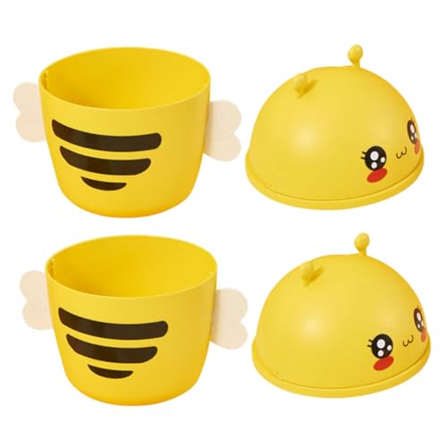 TOGEVAL 2 Stück Mini Tischmülleimer mit Schwingdeckel Cartoon Biene Kompakter Desktop Abfalleimer und Aufbewahrungsbox für Büro Schlafzimmer Badezimmer Vielseitig Einsetzbar TOGEVAL 2 Stück Mini Tischmülleimer mit Schwingdeckel Cartoon Biene Kompakter Desktop Abfalleimer und Aufbewahrungsbox für Büro Schlafzimmer Badezimmer Vielseitig Einsetzbar von TOGEVAL