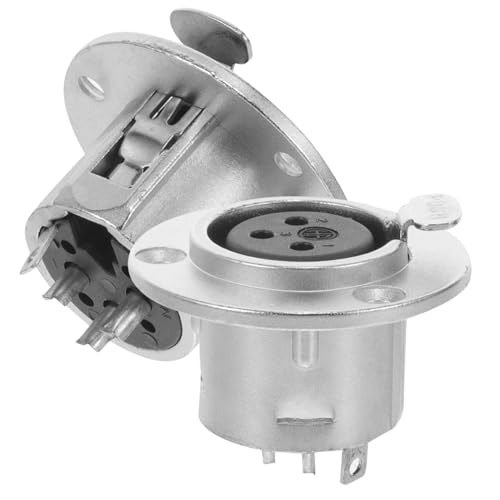TOGEVAL 2 Stück Poliger Xlr Panel Mount Adapter Mikrofonbuchse Langlebiger Zinklegierung Audio steckverbinder für Lautsprecher Mikrofone und Patchkabel Einfache Installation von TOGEVAL