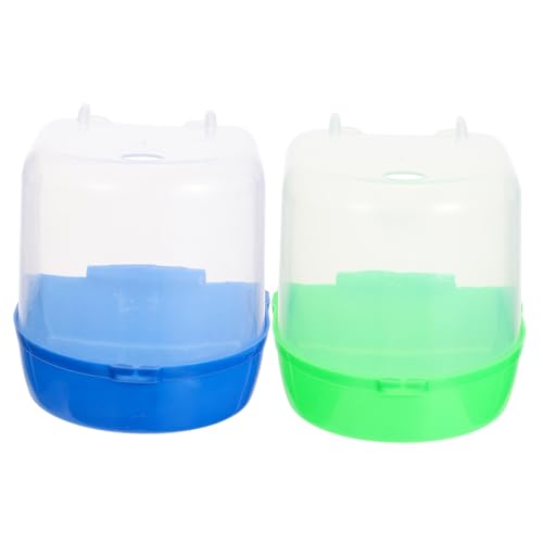 TOGEVAL 2 Stück Praktische Vogel Badewanne aus Langlebigem Kunststoff Hängend für Papageien und Wellensittiche Geeignet für Käfig Buntes Design in Grün und Blau Einfach zu Reinigen TOGEVAL 2 Stück Praktische Vogel Badewanne aus Langlebigem Kunststoff Hängend für Papageien und Wellensittiche Geeignet für Käfig Buntes Design in Grün und Blau Einfach zu Reinigen von TOGEVAL