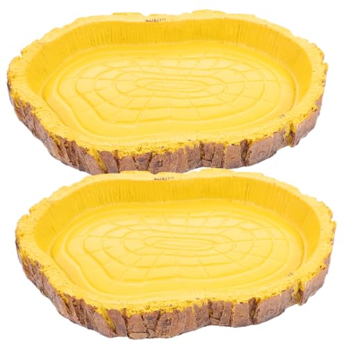 TOGEVAL 2 Stück Reptilien futternapf aus Robustem Resin mit Glatter Oberfläche Geeignet für Eidechsen Schlangen Schildkröten Verhindert Ausbrechen von Futter für Terrarien und Kleine TOGEVAL 2 Stück Reptilien futternapf aus Robustem Resin mit Glatter Oberfläche Geeignet für Eidechsen Schlangen Schildkröten Verhindert Ausbrechen von Futter für Terrarien und Kleine von TOGEVAL