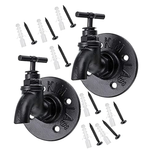 TOGEVAL 2 Stück Retro Wandhaken im Wasserhahn Design Vintage Aufbewahrungshaken für Handtücher Kleidung Schlüssel Schwarz für Industrielle Dekoration TOGEVAL 2 Stück Retro Wandhaken im Wasserhahn Design Vintage Aufbewahrungshaken für Handtücher Kleidung Schlüssel Schwarz für Industrielle Dekoration von TOGEVAL