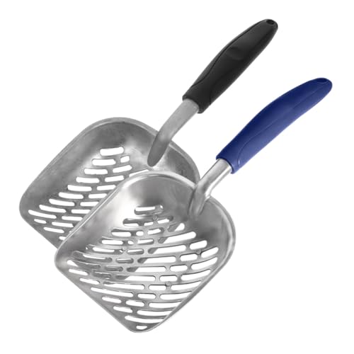 TOGEVAL 2 Stück Schaufel Für Haustierstreu Katzenschugel Metal Cat Scoop Abfallschaufel Metall Kotschaufel Aus Metall Für Katzen Haustier Schaufel Katzenstreuschaufel Aluminiumlegierung von TOGEVAL