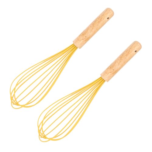 TOGEVAL 2 Stück Silikon Handmixer Manuell mit Holzgriff Lebensmittelecht Schnelles Rühren Backen Kochen Küchenhelfer Bpa Frei Spülmaschinengeeignet für Ei Sahne Crememix TOGEVAL 2 Stück Silikon Handmixer Manuell mit Holzgriff Lebensmittelecht Schnelles Rühren Backen Kochen Küchenhelfer Bpa Frei Spülmaschinengeeignet für Ei Sahne Crememix von TOGEVAL