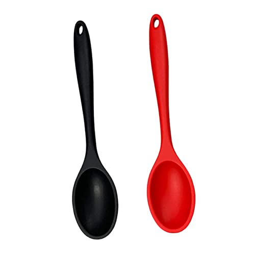 TOGEVAL 2 Stück Silikon schöpflöffel Hitzebeständig Bpa frei Langlebig Küchenutensilien für Suppe Porridge Rot Schwarz Haushalt Kochlöffel Küchenzubehör TOGEVAL 2 Stück Silikon schöpflöffel Hitzebeständig Bpa frei Langlebig Küchenutensilien für Suppe Porridge Rot Schwarz Haushalt Kochlöffel Küchenzubehör von TOGEVAL
