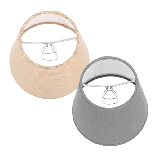 TOGEVAL 2 Stück Stoff Lampenschirme für Tisch Wandlampen Moderne Runde Lampenabdeckung Dekorativ Langlebig Schützt vor Direktem Licht Geeignet für Wohnzimmer und Schlafzimmer von TOGEVAL