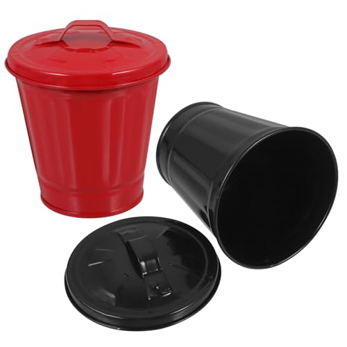 TOGEVAL 2 Stück Teiliges Desktop mülleimer Galvanisiertem Eisen Platzsparend und Multifunktional Kleiner Abfalleimer mit Deckel für Büro Küche Schreibtisch für Müll und Kleine TOGEVAL 2 Stück Teiliges Desktop mülleimer Galvanisiertem Eisen Platzsparend und Multifunktional Kleiner Abfalleimer mit Deckel für Büro Küche Schreibtisch für Müll und Kleine von TOGEVAL