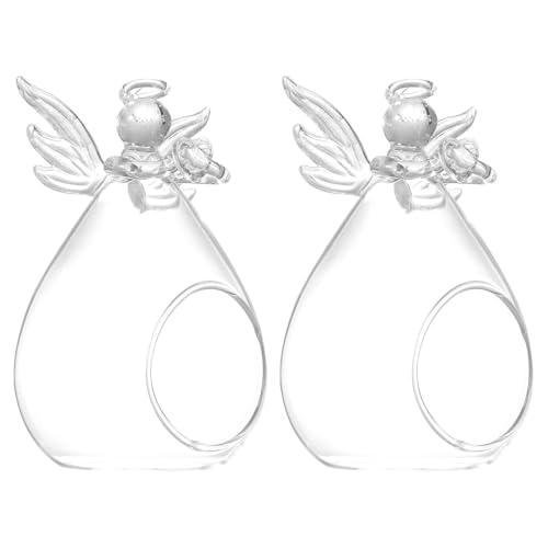 TOGEVAL 2 Stück Teiliges Glasvase Engelsdesign Klare Ökologische Glasvasen für Wohn Bürobeleuchtung Stilvolle Blumendekoration Glatte Oberfläche Feine Verarbeitung Ansprechende Tischdeko TOGEVAL 2 Stück Teiliges Glasvase Engelsdesign Klare Ökologische Glasvasen für Wohn Bürobeleuchtung Stilvolle Blumendekoration Glatte Oberfläche Feine Verarbeitung Ansprechende Tischdeko von TOGEVAL
