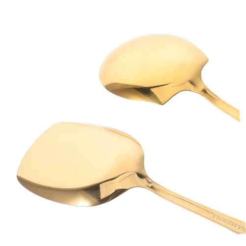 TOGEVAL 2 Stück Teiliges Goldene Servierlöffel aus Edelstahl mit Langem Griff Große Multifunktionale Haushaltssuppenkellen für Restaurant Catering und Familienessen Spülmaschinenfest TOGEVAL 2 Stück Teiliges Goldene Servierlöffel aus Edelstahl mit Langem Griff Große Multifunktionale Haushaltssuppenkellen für Restaurant Catering und Familienessen Spülmaschinenfest von TOGEVAL