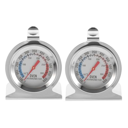 TOGEVAL 2 Stück Teiliges Ofenthermometer aus Edelstahl Hitzebeständig Präzises Backofen und Grillthermometer für Traditionelle Öfen Toaster und Grillgeräte Einfache Temperaturmessung für von TOGEVAL
