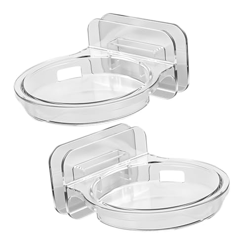 TOGEVAL 2 Stück Transparente Mini Wandregal Halterung für Überwachungskameras Klebefreies Starkes Schwebendes Regal mit Kabelmanagement Einfache Montage für Router Babyphone und von TOGEVAL