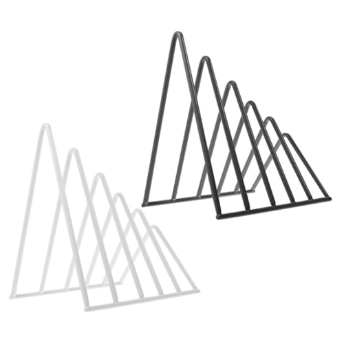 TOGEVAL 2 Stück Triangulares Bücherregal aus Stabiler Dokumenten Organizer für Schreibtisch Multifunktionale Buchstütze für Zuhause und Büro von TOGEVAL