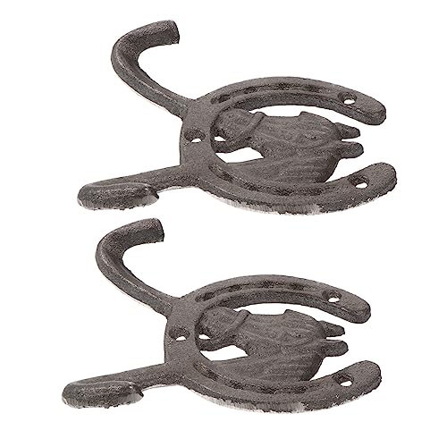TOGEVAL 2 Stück Vintage Schmiedeeisen Wandhaken Pferdekopf Design Robuster Gusseisen Doppelhaken Für Garderobe Schlüssel Handtücher Mantel Im Landhausstil TOGEVAL 2 Stück Vintage Schmiedeeisen Wandhaken Pferdekopf Design Robuster Gusseisen Doppelhaken Für Garderobe Schlüssel Handtücher Mantel Im Landhausstil von TOGEVAL