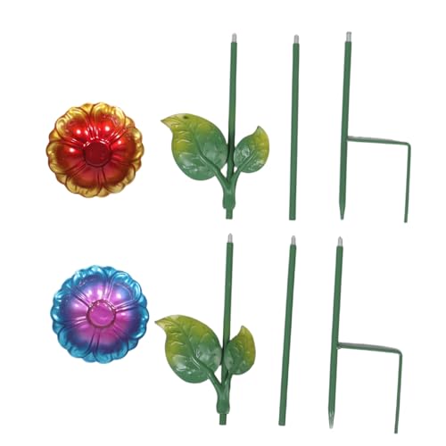 TOGEVAL 2 Stück Vogelbad mit Blumenform Freistehend aus Beschichtetem Eisen mit Metallspieß für Garten Terrasse und Rasen Wetterfestes Vogeltränke und Futterstation für Draußen TOGEVAL 2 Stück Vogelbad mit Blumenform Freistehend aus Beschichtetem Eisen mit Metallspieß für Garten Terrasse und Rasen Wetterfestes Vogeltränke und Futterstation für Draußen von TOGEVAL