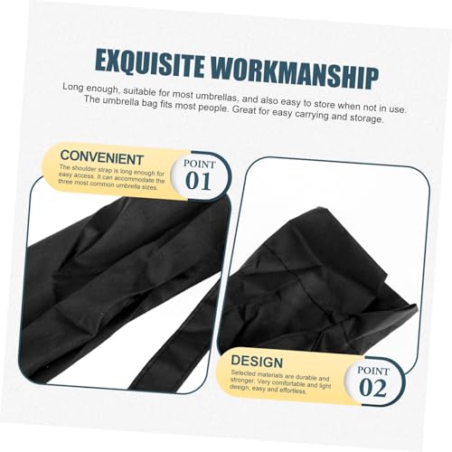 TOGEVAL 2 Stück Wasserdichte Regenschirmhülle Robuste Lange Griff Tasche Praktische Tragbare Schutzhülle für Langstielige Regenschirme Langlebig und Formbeständig Geeignet von TOGEVAL