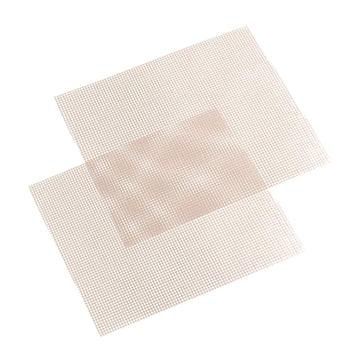 TOGEVAL 2 Stück Wiederverwendbare Antihaftbeschichtete BBQ Grillmatten aus Glasfaserverstärktem Material Hitzebeständig Passend für Grill Backofen und Outdoor Einsatz Leicht zu Reinigen von TOGEVAL