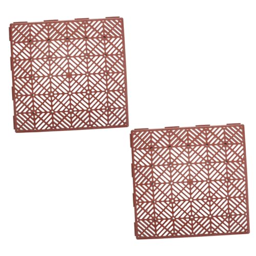 TOGEVAL 2 Stück rutschfeste Garten Bodenfliesen aus Robustem Kunststoff Wetterfest mit Hohlem Muster für Entwässerung Leicht und Langlebig für Außenbereich Wie Terrasse Garten TOGEVAL 2 Stück rutschfeste Garten Bodenfliesen aus Robustem Kunststoff Wetterfest mit Hohlem Muster für Entwässerung Leicht und Langlebig für Außenbereich Wie Terrasse Garten von TOGEVAL