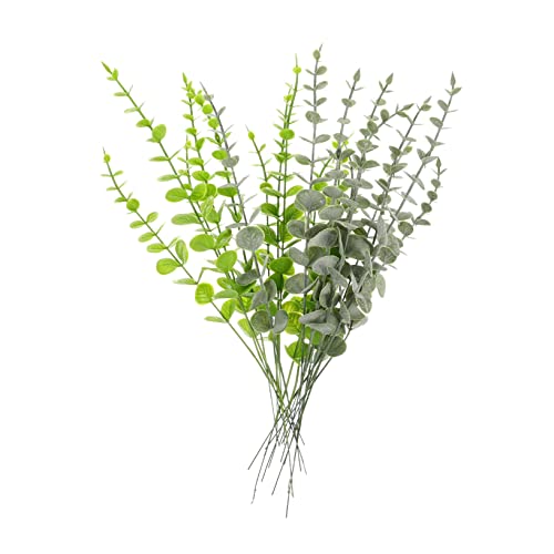 TOGEVAL 20 Stück Teiliges Künstliche Eukalyptuszweige Realistische Grüne Deko Pflanzen Langlebige Tischdeko für Wohnzimmer Hochzeit und Heimdekoration Stilvolle Künstliche für Vase und TOGEVAL 20 Stück Teiliges Künstliche Eukalyptuszweige Realistische Grüne Deko Pflanzen Langlebige Tischdeko für Wohnzimmer Hochzeit und Heimdekoration Stilvolle Künstliche für Vase und von TOGEVAL
