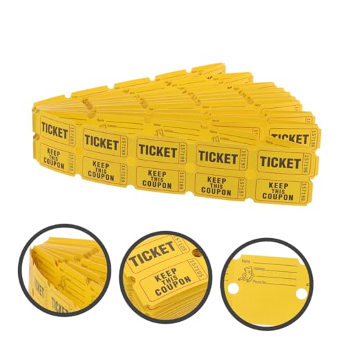 TOGEVAL 200 Stück Raffle Tickets aus Papier Gelb Fortlaufend für Party Verlosung Gewinnspiele Geeignet für Karneval Schulveranstaltungen Firmenfeiern und Freizeitaktivitäten TOGEVAL 200 Stück Raffle Tickets aus Papier Gelb Fortlaufend für Party Verlosung Gewinnspiele Geeignet für Karneval Schulveranstaltungen Firmenfeiern und Freizeitaktivitäten von TOGEVAL