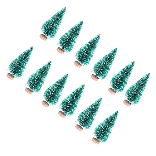 TOGEVAL 24 Stück Mini Weihnachtsbaumschmuck Für Den Schreibtisch Für Den Innenbereich Frohe Weihnachten Baumfigur Miniatur Frostbaum Weihnachtsdekoration Weihnachtsschmuck von TOGEVAL